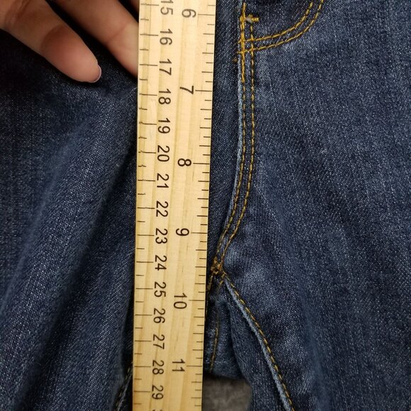 Michael Kors Jeans Womens 14 Blue Stretch Dark Wash Mid Rise Bootcut - Picture 5 of 16